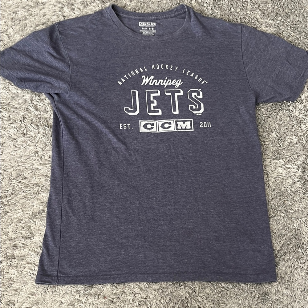 CCM Heather Blue Winnipeg Jets Tee